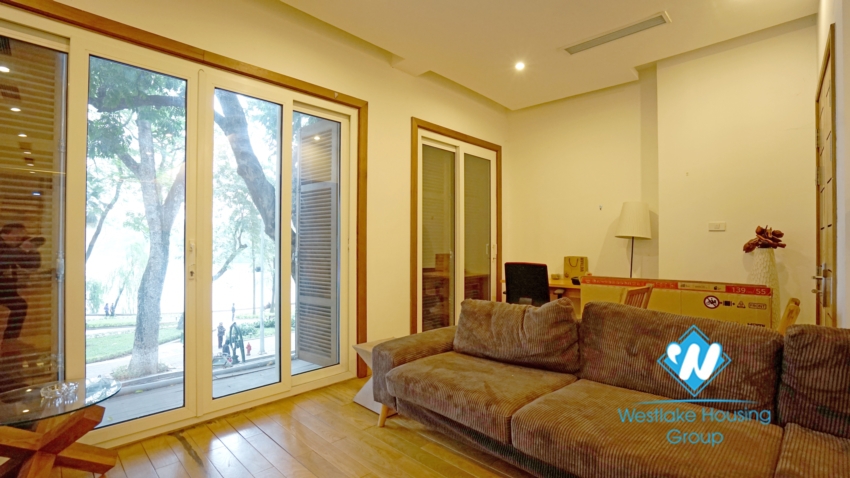 Two bedroom duplex apartment for rent with Hoan Kiem lake view